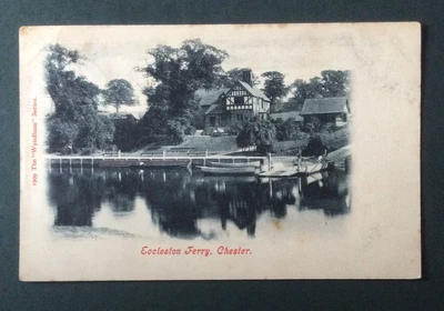 £3 • Buy Ecclestone Ferry, Chester Cheshire Early Postcard 1909