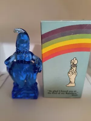 Dark Blue Vintage MOSSER GLASS CLOWN 4.5” 1983 Nib  MINDY  • $16