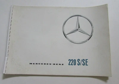 $30 • Buy Vtg 1960s Mercedes Benz 220 S/SE Sales Brochure Auto