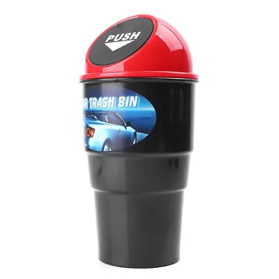 Mini Can Desk Office Home Trash Can Garbage Car Holder Waste Rubbish Bin ABS US • $10.97