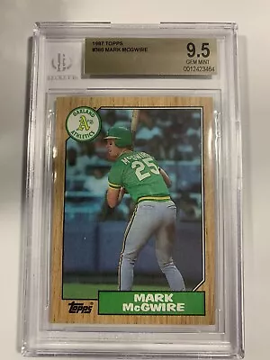 1987 Topps #366 MARK McGWIRE RC Rookie Card BGS 9.5 GEM MINT • $72.82