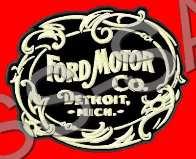 FORD MOTOR CO. EMBROIDERED PATCH IRON/SEW ON ~3-5/8  X 2-7/8  MODEL A B T • $12