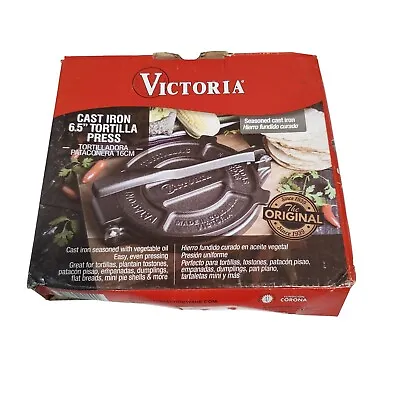 $34.95 • Buy Victoria 6.5  Inch Cast Iron Tortilla Press Tortilla Maker Flour Corn Tortilla