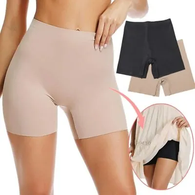 Women Seamless Tummy Control Slip Shorts Under Dresses Safety Pants Boyshorts • £9.79