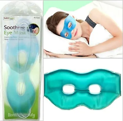 Cooling Gel Eye Mask Hot Cold Pain Headaches Stress Relief Muscle Relaxing Sleep • £2.99