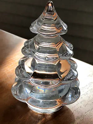 Vintage Japan Hoya Crystal ? Glass Christmas Tree Sculpture 4.75 H • $39.95