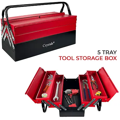 Heavy Duty 25  530mm Metal Cantilever 5 Tray Toolbox Storage Tool Box Red New • £2115.85