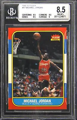 1986 Fleer #57 Michael Jordan Rookie RC BGS 8.5 • $6479.99