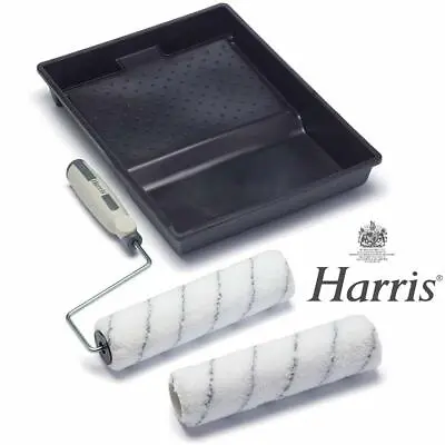 £7.95 • Buy Harris 9  Paint Roller Set Complete Decorating Kit With 2 Sleeves Tray Roller