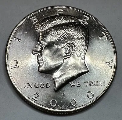 2000-D Kennedy Half Dollar 50cent Piece Coin From US Mint Set. Uncirculated BU • $4.95