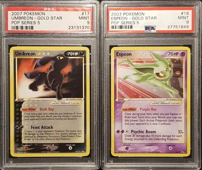 $13000 • Buy Pokemon Card Pop Series 5 Espeon Umbreon Gold Star PSA 9