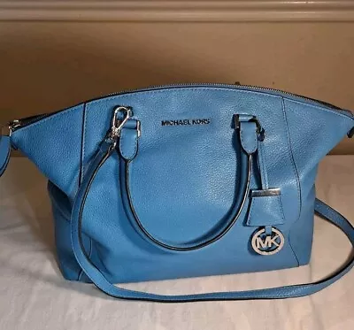 Michael Kors Large Turquoise Satchel Crossbody Riley Bag • $65