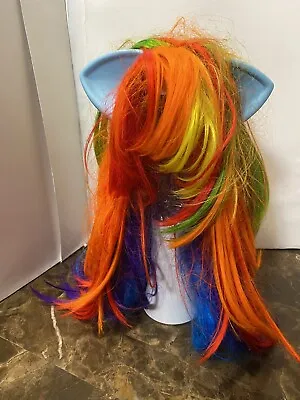 My Little Pony Rainbow Dash Friendship Is Magic Long Cosplay Wig Halloween Ears • $17.56