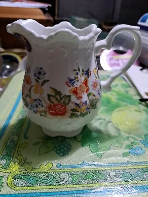 Aynsley Cottage Garden Victorian Jug Ms Red And Blue Butterfly With Blue Sticker • £0.99