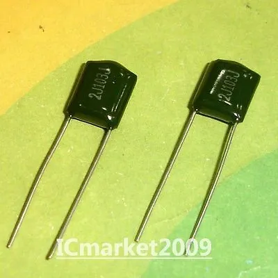 100 PCS 2J103J Polyester Film Capacitors 103 630V 0.01uF 10nF 2J103 • $2.68