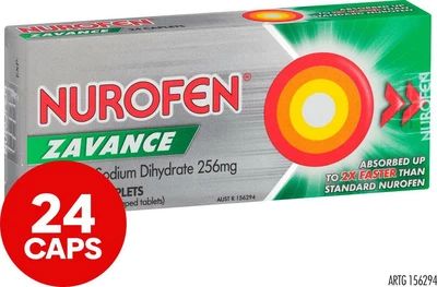 $12 • Buy Nurofen Zavance 256mg 24 Caplets