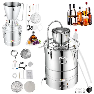 VEVOR Water Alcohol Distiller Machine Brewing Equipment DIY Whiskey Home Still • $102.99