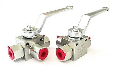 £51 • Buy 3 Way Hydraulic Ball Valve 1/4  - 1  BSP - With 'L' Or 'T' Ports - 500 Bar MWP