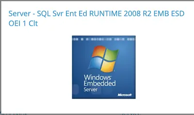 SQL Server Standard Edition Runtime 2008 EMD ESD OEI - 1Client • $65.23