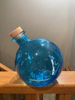 Gorgeous Ocean Organic Vodka Bottle EMPTY  Sea Blue Glass Hawaii • $8