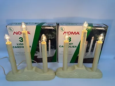 NOMA 3 Light Candolier 1503C Christmas Holiday Window Lights UL (Lot Of 2) • $14.99