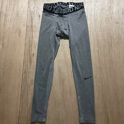 Nike Pro Legging Mens Small Gray Base Layer Compression Pants Fitted Active • $17.09