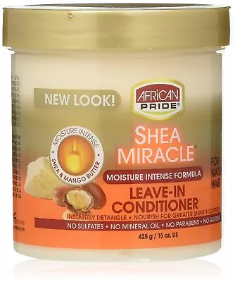 £8.99 • Buy African Pride Shea Butter Moisture Intense Miracle Leave In Conditioner 425g