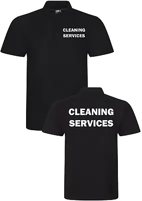 Cleaning Services POLO SHIRT WORKWEAR Cleaner Hygiene Industrial TOP Unisex • £9.99