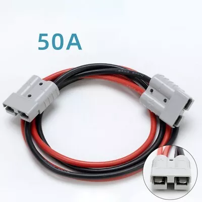 1* Forklift Battery Connector 48x37x16mm 50A 600V Charging Plug Kit 12-6AWG • $10.75