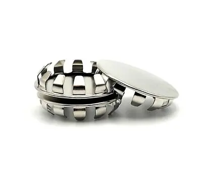 Steel Panel Hole Plugs Snap In Nickel Plated Bright Silver Finish Metal Covers  • $26.49