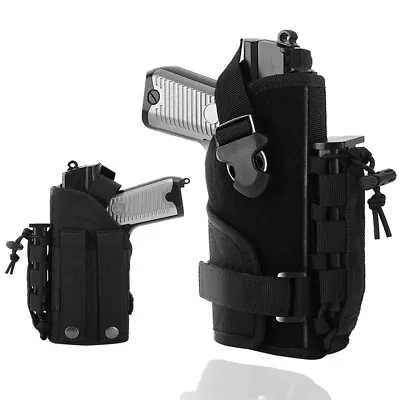 Tactical Molle Pistol Holster Universal Adjustable Handgun Molle Belt Holster • $14.99