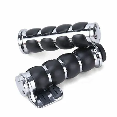 Chrome Motorcycle 1  Handlebar Hand Grips For Victory Vegas Hammer Cross Country • $39.45