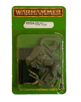 $29.95 • Buy Warhammer Fantasy Wood Elf Glade Rider UNPUNCHED OOP RARE Citadel Miniatures New