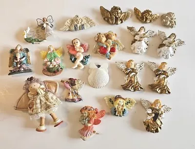 Lot Of 19 Vintage Refrigerator Magnets Fridge Set Advertising Cherub Angel Fairy • $35.95