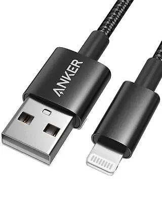 Anker USB-A To Lightning Cable MFi Certified 6ft Durable For IPhone XR/X/8 Plus • £9.99