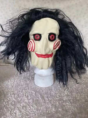 Saw Billy Puppet Mask Latex Hair Scary Jigsaw Clown Halloween Horror Movie PMG • $77.37