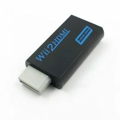 Portable Wii To HDMI Wii2HDMI Full HD Converter Audio Output Adapter TV Black • $4.24