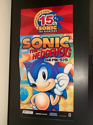 Sonic The Hedgehog Zelda Twilight Princess Official Nintendo Power Poster • £62.73