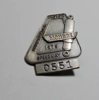 Indy 500 Silver Pit Badge 1975 • $29