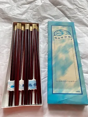 8 Pairs Of Vintage Chopsticks In Original Box • $43.99