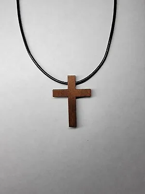 Small Wooden Cross Necklace • $8.99