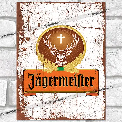 £3.95 • Buy JAGERMEISTER Metal Signs Vintage Retro Man Cave Wall Plaque Garage Shed Tin Sign