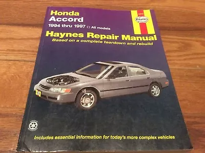 Haynes Repair Manual Honda Accord 1994-1997 • $9.99