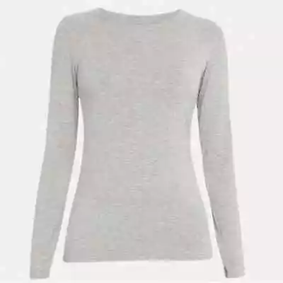 Majestic Filatures Paris Women's Cashmere And Cotton Long Sleeve Top Gray Small • $40