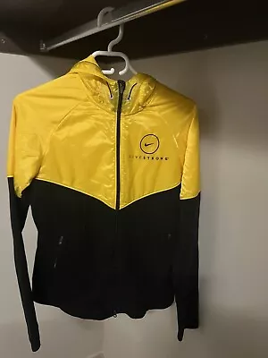 Nike Spray Jacket Women - Black Yellow LIVESTRONG Dri Fit  - Size M • $19.95