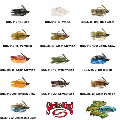 Strike King Jigs Bitsy Bug 3/16oz Choose Any 13 Colors Mini Finesse BBJ316 Lures • $6.04