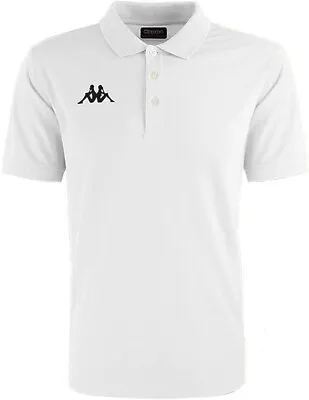 Kappa Peglio Cotton Polo Shirt - White - Medium Adult • £7.99