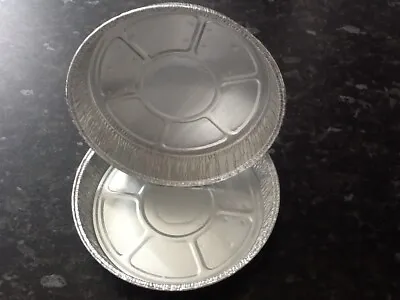 £9.95 • Buy 50 X 6  Round Aluminium Tin Foil Dish Baking Pie Quiche Tart Tray NO HOLES