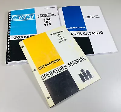 International Cub 154 Lo-Boy Tractor Mower Service Parts Operators Manual Set • $40