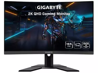 GIGABYTE GS27QC 27  165Hz 1440P Curved Gaming Monitor 2560 X 1440 VA 1500R Disp • $189.99